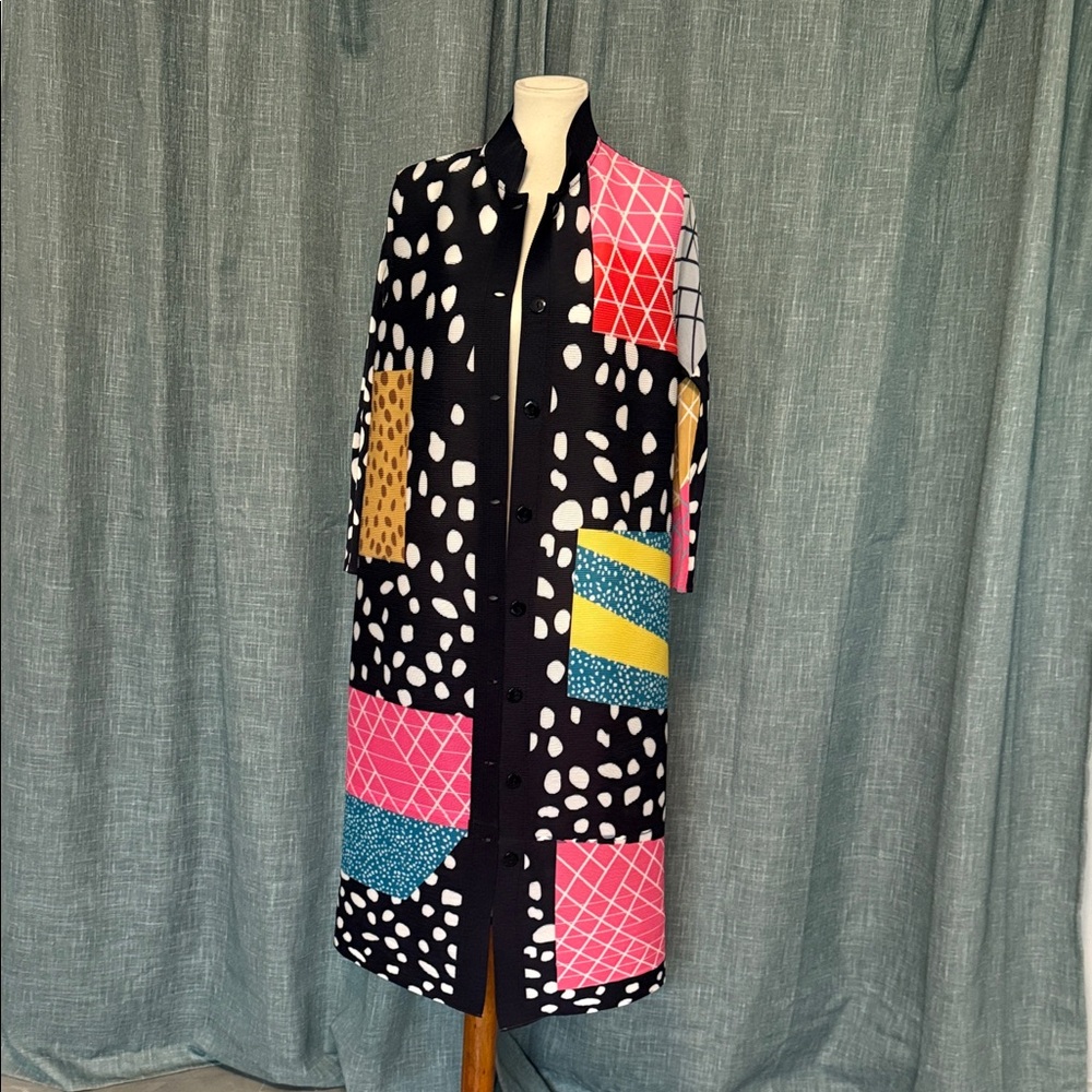 Colorful Patchwork Long Coat